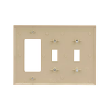 Placa de pared decorativa/de palanca para interiores de policarbonato color marfil mediano de 3 unidades Eaton