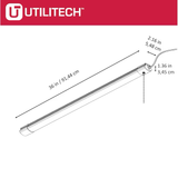 Utilitech 3-ft 3000-Lumen White Cool White LED Linear Shop Light