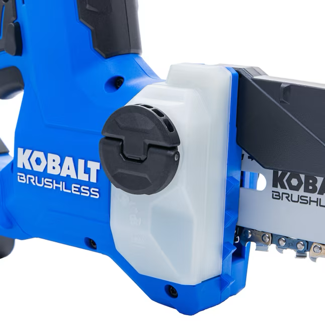 Motosierra Kobalt de 24 voltios, 6 pulgadas, batería sin escobillas, 2 Ah (batería y cargador incluidos)