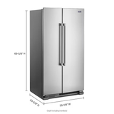 Refrigerador de dos puertas verticales Maytag de 24,9 pies cúbicos (acero inoxidable resistente a huellas dactilares)