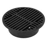 NDS 8 in. Round Drainage Grates for Pipes and Fittings 3-in L x 8-1/2-in W x 8-in dia Grate (Black)