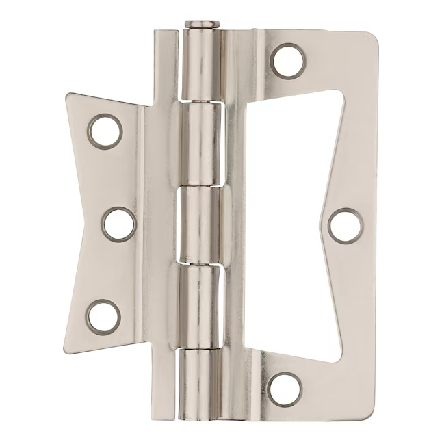 RELIABILT 3-in-in Satin Nickel Non-Mortise Bi-Fold Door Hinge (2-Pack)