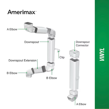 Amerimax Extremo de canalón estilo K marrón de 4,5 x 6,25 pulgadas con caída