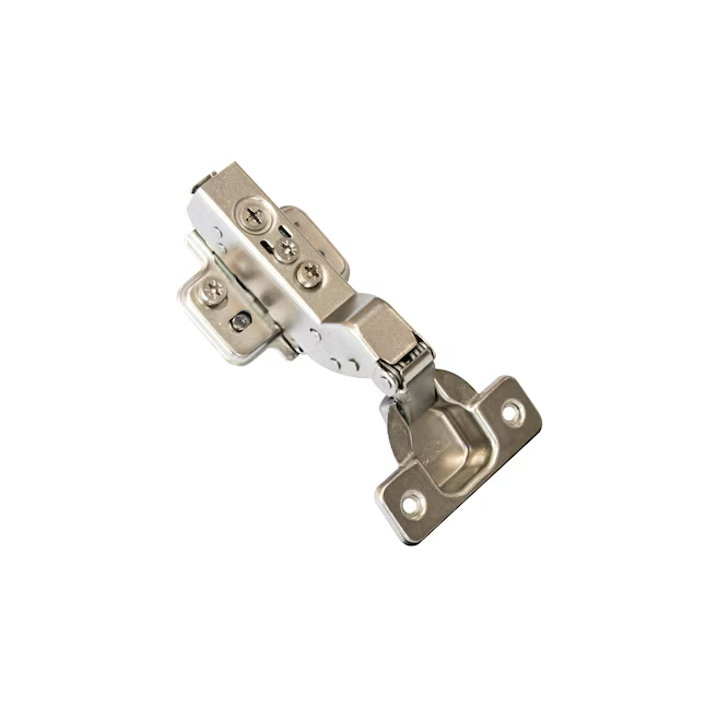 RELIABILT 110-Degree 1/4-in Inset Concealed Soft Close Nickel Plated Cabinet Hinge, 1 Pair (2-Pieces)