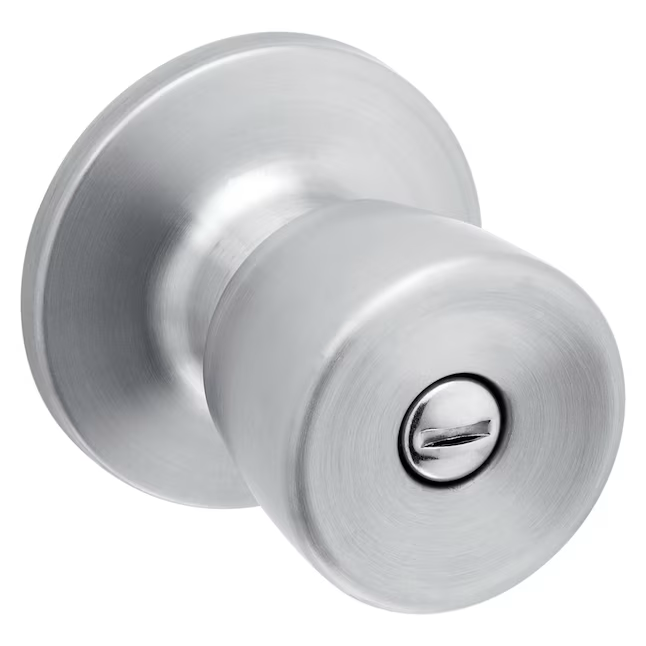 RELIABILT Gallo Stainless Steel Interior Bed/Bath Privacy Door Knob Contractor Pack (6-Pack)