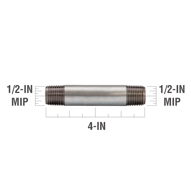RELIABILT 1/2-in x 4-in Galvanized Nipple