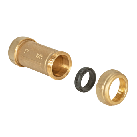 EZ-FLO 1 in. IPS - 1-1/4 in. Copper Compression Brass Coupling Fitting - 5 in. Long Pattern