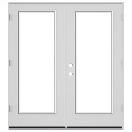 JELD-WEN 72-in x 80-in Low-e Primed Fiberglass French Left-Hand Inswing Double Patio Door