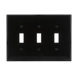 Placa de pared de palanca interior de policarbonato negro mediano de 3 unidades Eaton