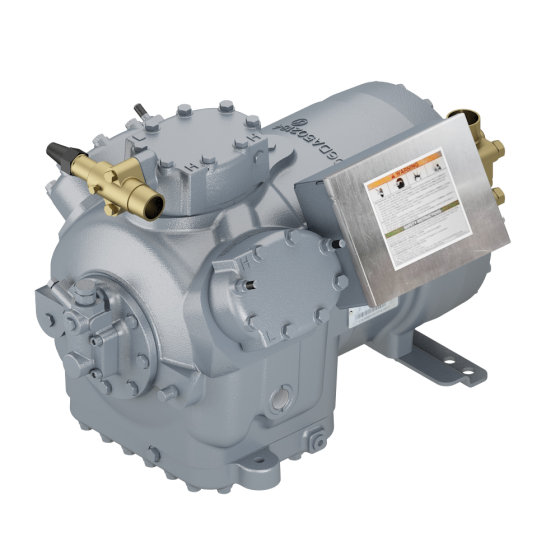 Semi-Hermetic Reciprocating Compressor, 37.1CFM, 208/230Vac, Three Pha ...