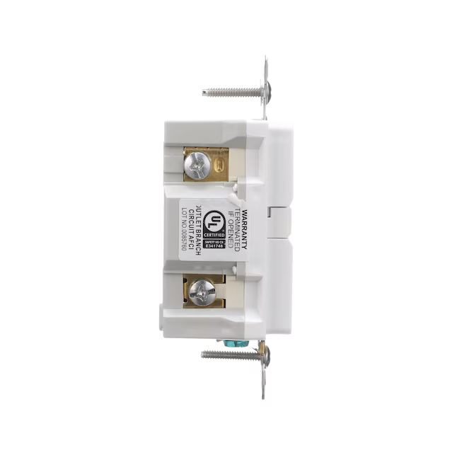 Eaton 15-Amp 125-volt Tamper Resistant AFCI Residential/Commercial Decorator Outlet, White