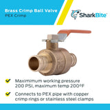 SharkBite 3/4 in. x 3/4 in. Brass Crimp Ball Valve