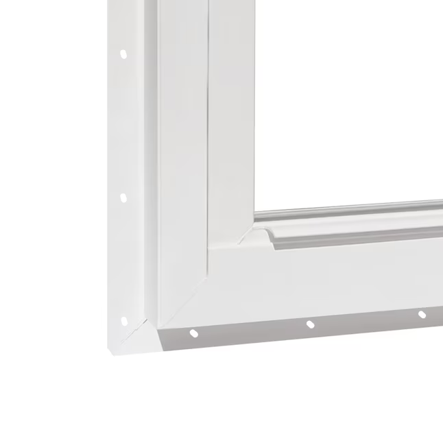 RELIABILT Serie 150 Nueva construcción Ventana de guillotina de baja emisividad de vinilo laminado negro de jamba de 31-1/2 x 59-1/2 x 3-1/4 pulgadas con rejillas y media pantalla incluida