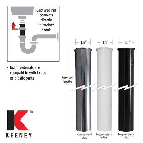 Keeney 1-1/2-in Plastic Sink Tailpiece