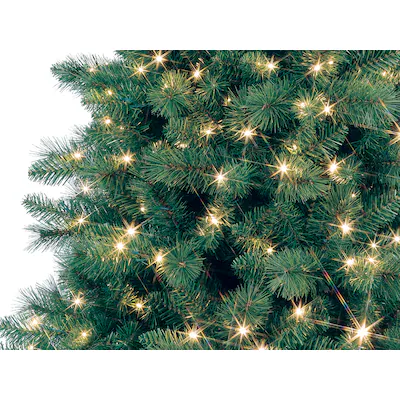 GE 7,5 Fuß großer, beleuchteter, schlanker künstlicher Weihnachtsbaum aus Claremont-Kiefer mit LED-Lichtern