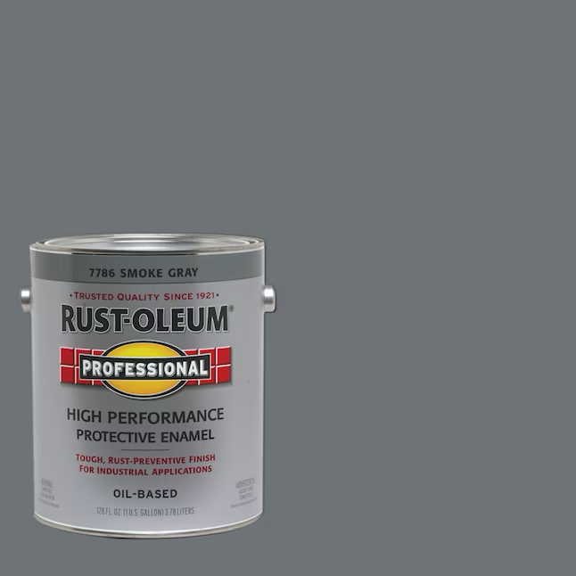 Pintura de esmalte industrial a base de aceite para interiores y exteriores Rust-Oleum Professional Gloss Smoke Grey (1 galón)