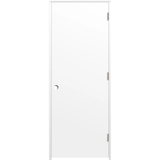 RELIABILT 36-in x 80-in Flush Hollow Core Primed Hardboard Left Hand Inswing Single Prehung Interior Door