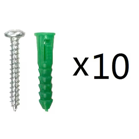 Project Source 30-lb 1/4-in x 1-1/2-in Anchors with Screws Included (10-Pack)