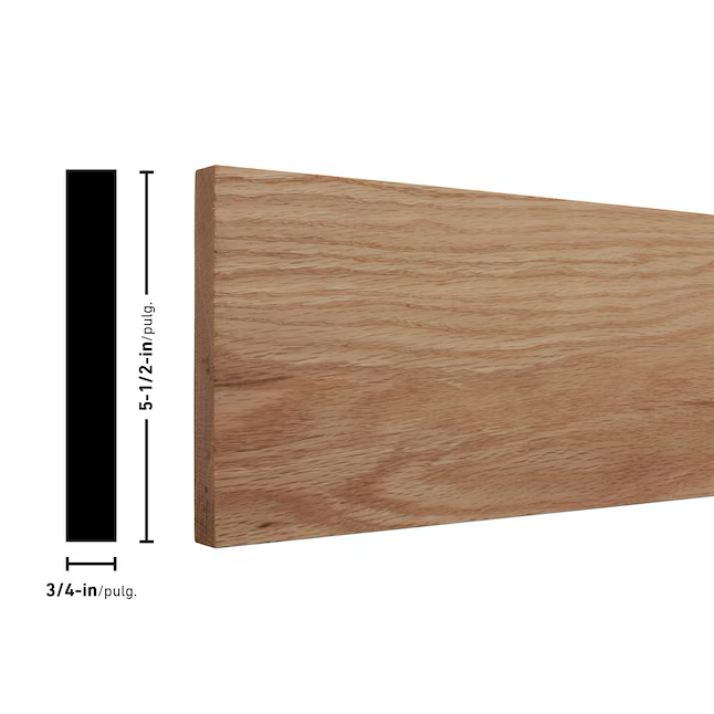 RELIABILT 1-in x 6-in x 10-ft Unfinished Red Oak Board