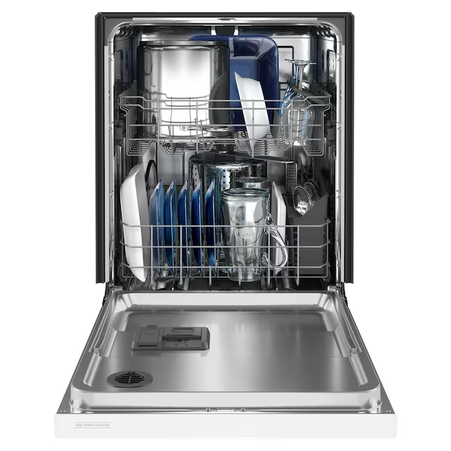Maytag Front Control 24-in Built-In Dishwasher (White), 50-dBA