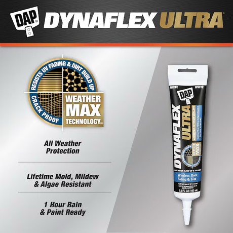 DAP DYNAFLEX ULTRA 5.5-oz White Paintable Latex Caulk