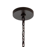 Kichler Arborwood Lámpara colgante cuadrada industrial de bronce envejecido con 4 luces