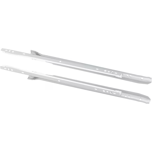 RELIABILT 20-in 3/4 Extension Self-closing Bottom Mount European 50-lb Load Capacity White Drawer Slide 1-Pair (2-Pieces)