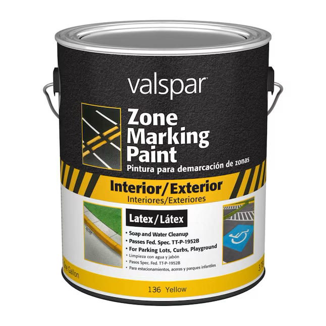 Pintura para marcar látex amarilla Valspar Zone (1 galón)
