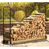 Style Selections 48-in x 14.64-in x 48-in Steel Adjustable Firewood Rack