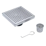 Oatey Vivante 6-in Stainless Steel Square Shower Drain with Square Pattern