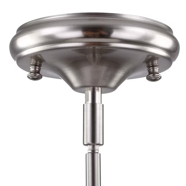 Project Source Fallsbrook - Lámpara colgante tradicional de cristal grabado con campana (níquel cepillado)