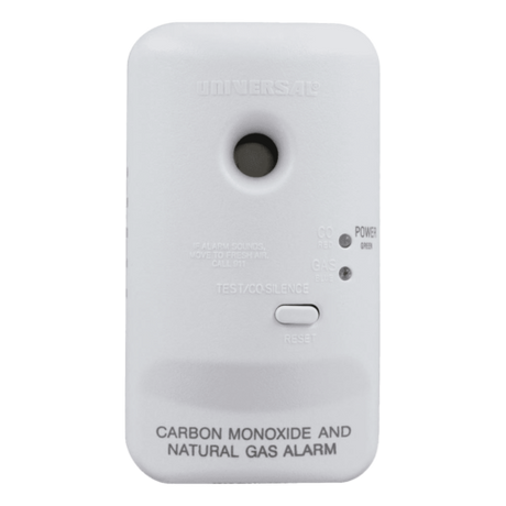 Alarma inteligente enchufable 2 en 1 de monóxido de carbono y gas natural con respaldo de batería
