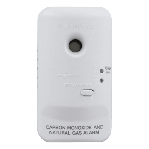 Alarma inteligente enchufable 2 en 1 de monóxido de carbono y gas natural con respaldo de batería