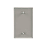 Eaton 1-Gang Midsize Gray Polycarbonate Indoor Blank Wall Plate