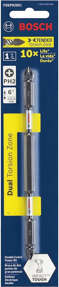 Bosch Impact Tough 6 In. Phillips #2 Double-Ended Bit