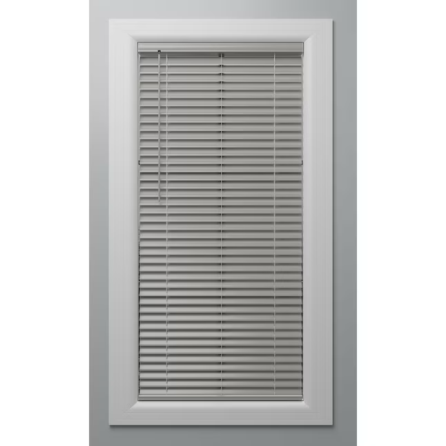 Project Source Premium 2-in Slat Width 34-in x 64-in Cordless Gray Vinyl Room Darkening Horizontal Blinds