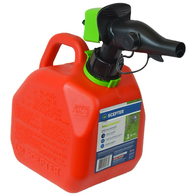Sceptre USA lata de gas de plástico rojo de 1 galón con boquilla de ventilación automática, certificación de seguridad CSA, cumple con la EPA