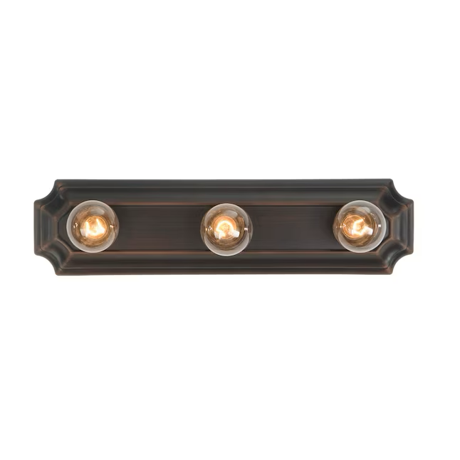 Project Source 18.07-in 3-Light Bronze LED Traditional Vanity Light