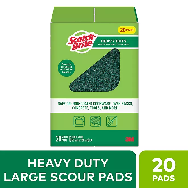 Scotch-Brite Heavy Duty Industrial Sized Scour Pads (20ct.)
