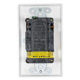 EZ-FLO 20-AMP 125-Volt-Duplex-Manipulationssicherer, schlanker FI-Schutzschalter mit Selbsttest, LED-Anzeige und Wandplatte in Weiß