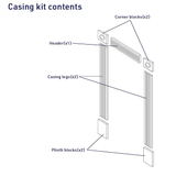 RELIABILT Kit de marco de puerta de MDF imprimado de 0,59 x 3,25 x 7,06 pies