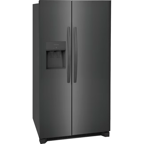 Frigidaire 25.6-cu ft Side-by-Side Refrigerator with Ice Maker, Water and Ice Dispenser (Black Stainless Steel) ENERGY STAR
