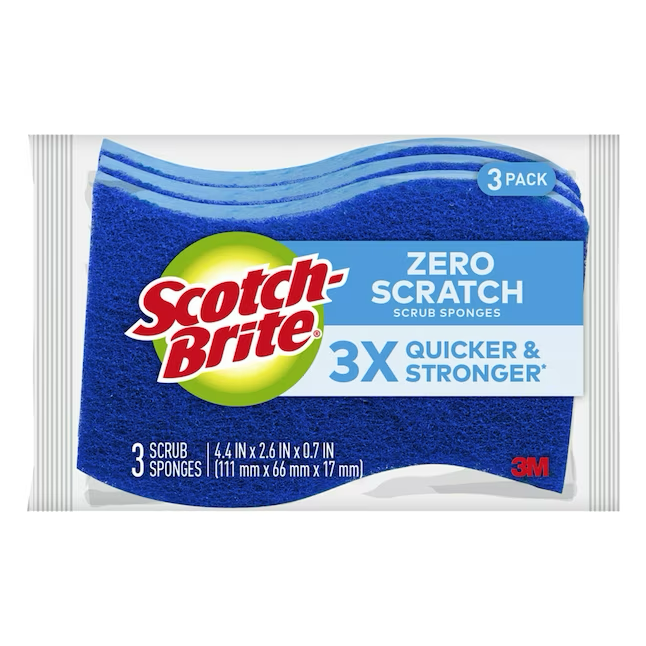 Scotch-Brite Non-Scratch Polymer Foam Sponge with Scouring Pad (3-Pack)