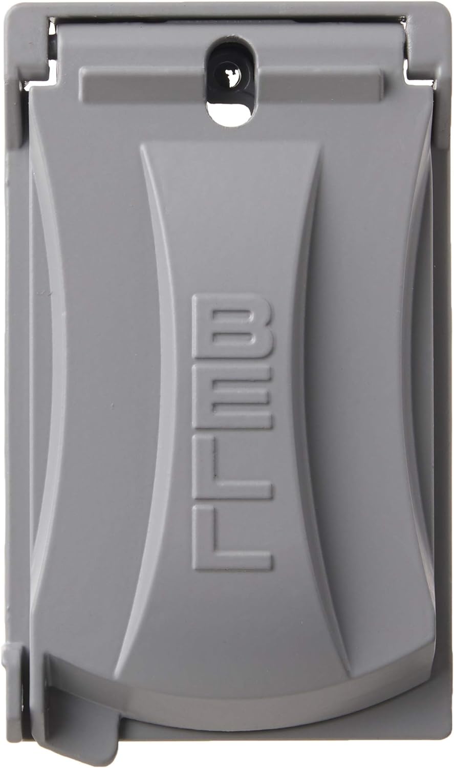 Hubbell Bell Funda con tapa universal resistente a la intemperie de una sola unidad (gris)