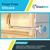 SharkBite 12-in L x 1/2-in Push-to-Connect Brass Anti-Siphon Multi Turn Sillcock