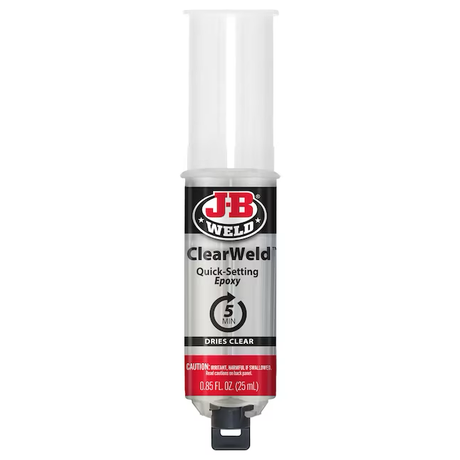J-B WELD Clearweld Syringe Epoxy Adhesive - 25 mL