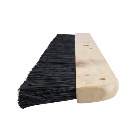 Escoba para hormigón con respaldo de madera Marshalltown, cepillo para asfalto de plástico de 1 pulgada x 24 pulgadas