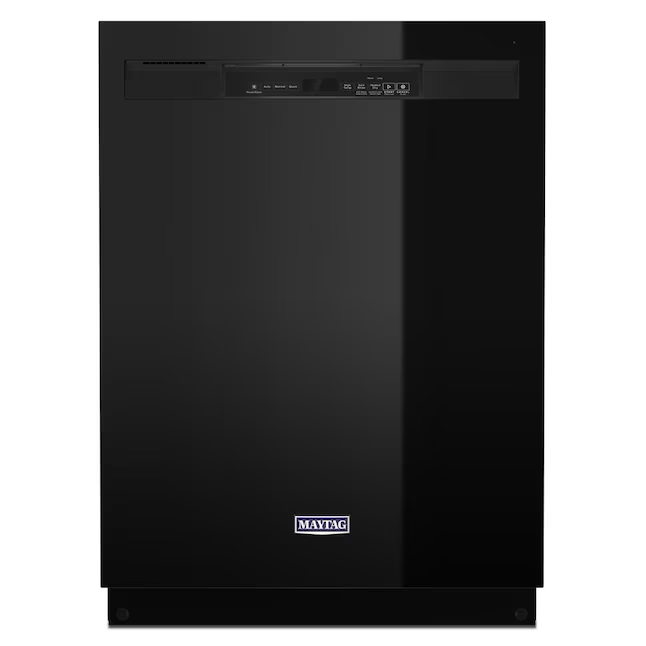 Maytag Front Control 24-in Built-In Dishwasher (Black), 50-dBA