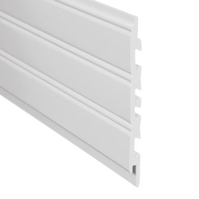 Royal Building Products 5.5-in x 8-ft White PVC Beveled Wall Plank (Covers 3.68-sq ft)