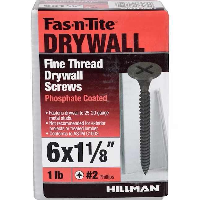 Fas-n-Tite #6 x 1-1/8-in Bugle Fine Thread Drywall Screws 1-lb (272-Pack)